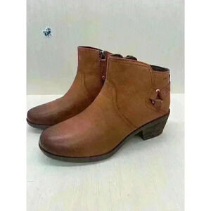 Teva Anaya Women's Brown Leather Chelsea Waterproof Booties Size US 9